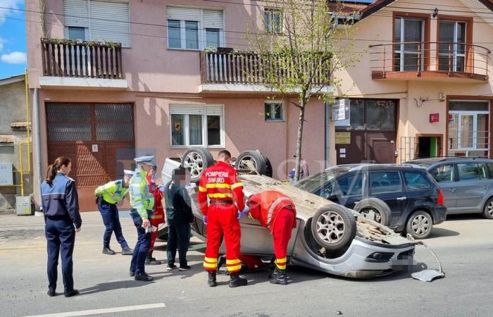 PHOTO/VIDEO. The driver who overturned the car in Satu Mare, convicted. Son (11 years old), injured