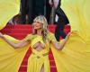 Heidi Klum, Dress Accident at Cannes 2023. Yellow Diva Dress Showed Her Shape