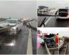 The BMW pierced by the metal parapet on the A1 would have entered aquaplaning, before the fatal impact. New images from the scene of the tragedy