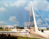 A new pedestrian bridge that will also have a bicycle path is being built in Oradea, near the Hilton Hotel