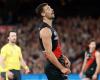 Reaction to Essendon vs Collingwood draw, press conferences, Anzac Day, miss by Kyle Langford, Brad Scott Bombers, Craig McRae Magpies