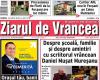 Front page of the printed edition of the Vrancea Newspaper from Friday-Saturday-Sunday April 26-27-28, 2024
