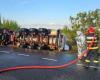 An ethanol tanker overturned on the road in Vrancea! The driver died