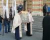 Unedited. Priests and believers from Sibiu started the Flower procession with willow branches in their hands