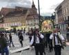 Flower procession in the heart of Brasov