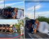 Dead driver on a road in Vrancea, after he overturned with a tanker truck. The man came from the Republic of Moldova and was transporting ethanol