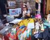 Charity fair with clothes, handmade items, books and jewelry