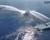 Two Chinese Warships Water Cannon Attacked a Philippine Coast Guard Ship and