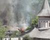 Heavy fire near the Voronet Monastery in Suceava! There is a risk that the fire will spread