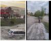 Fall in Prahova on Easter. It hit the flood and took several cars. Video
