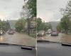 [VIDEO] How to drive in Sinaia after the torrential rain on Tuesday afternoon