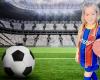 A little girl makes a sensation on the field