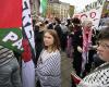 Protests in Malmo, ahead of Eurovision 2024 second semi-final. Greta Thunberg joined thousands of pro-Palestinian demonstrators