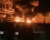 Massive fire at a refinery in the Kaluga region, most likely caused by Ukrainian drones
