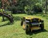 A “monster” worth 35,000 Euros mows the grass in Bucharest’s Circus Park. The Machine Costs O